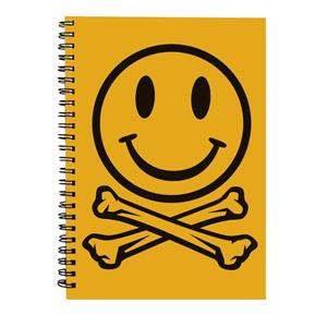 Fatboy Slim Clear Smiley Face And Crossbones Spiral Notebook