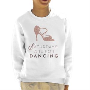 Strictly Come Dancing Saturdays Are For Dancing Glitter Stiletto Kid's Sweatshirt