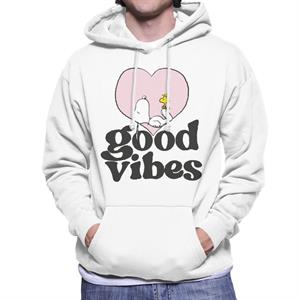 Peanuts Snoopy And Woodstock Good Vibes Men's Hooded Sweatshirt