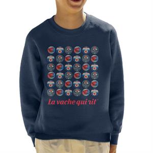 The Laughing Cow 1960s Retro Logo Montage Kid's Sweatshirt