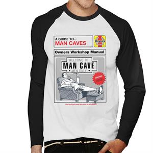 Haynes Man Caves Owners Workshop Manual Men's Baseball Long Sleeved T-Shirt