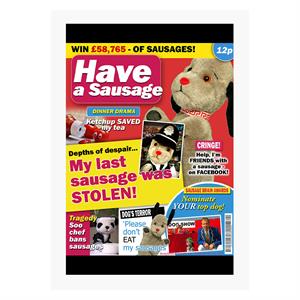 Sooty Sweep Gossip Mag Parody Have A Sausage A4 Print