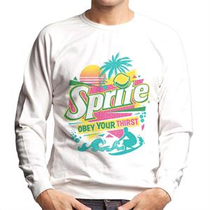 Sprite Retro 90s Beach Obey Your Thirst Men's Sweatshirt