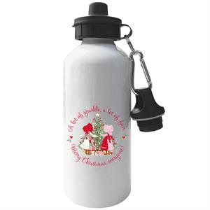 Holly Hobbie Christmas Sparkle And Fun Aluminium Sports Water Bottle