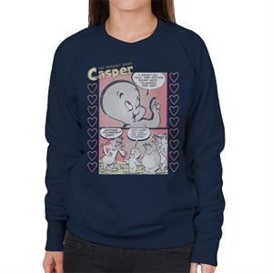 Casper The Friendly Ghost Flowers Comic Frame Women's Sweatshirt