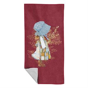 Holly Hobbie Hat And Flowers Beach Towel