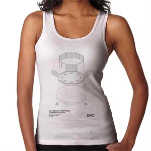 UFC Octagon Blueprint Black Print Women's Vest