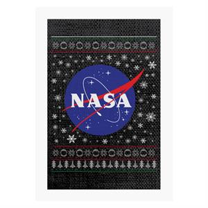 NASA Classic Insignia Christmas Knit Pattern A4 Print