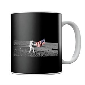 NASA Moon Landing Flag Mug