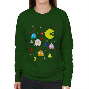 Pac-Man Christmas Hanging Baubles Women's Sweatshirt