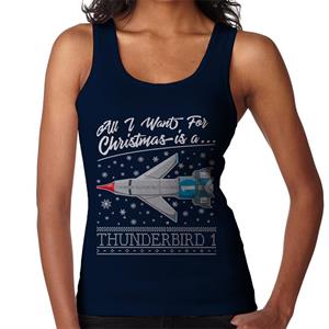 Thunderbirds All I Want For Christmas Is Thunderbird 1 Women's Vest