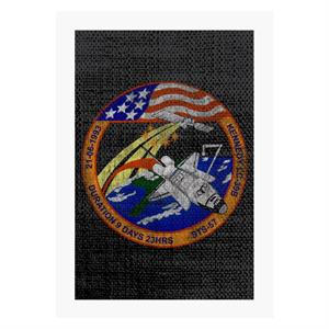 NASA STS 57 Endeavour Mission Badge Distressed A4 Print