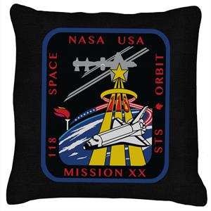 NASA STS 118 Space Shuttle Endeavour Mission Patch Cushion