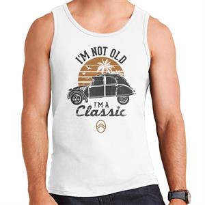 Citroen 2CV Black I'm Not Old Classic Sunset Men's Vest