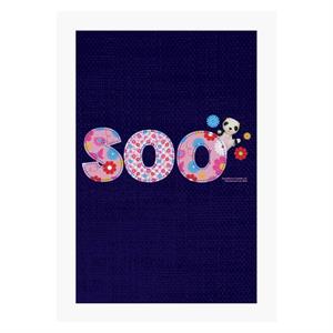 Sooty Soo Floral Text A4 Print