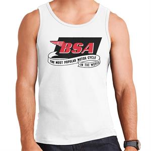 BSA Most Popular Motor Cycle In The World Logo Men's Vest