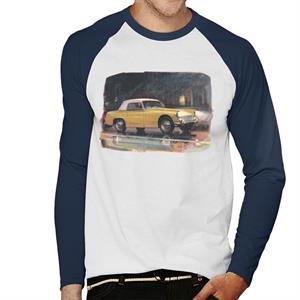 Austin Healey Yellow British Motor Heritage Men's Baseball Long Sleeved T-Shirt