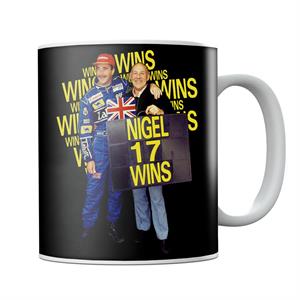 Motorsport Images Nigel Mansell With Stirling Moss At Silverstone 1991 Mug