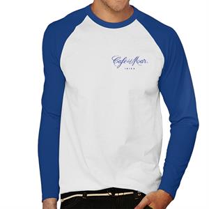 Cafe del Mar Classic Blue Logo Pocket Print Men's Baseball Long Sleeved T-Shirt