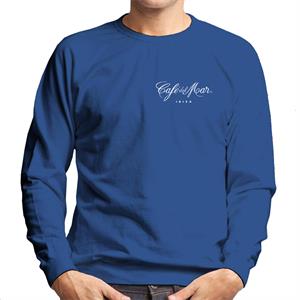 Cafe del Mar Classic White Logo Pocket Print Men's Sweatshirt