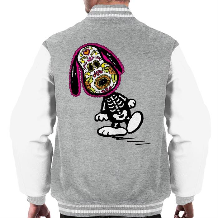 Peanuts Cinco De Mayo Skeleton Snoopy Men's Varsity Jacket - ShopOnTV