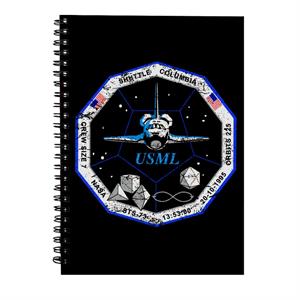 NASA STS 73 Columbia Mission Badge Distressed Spiral Notebook