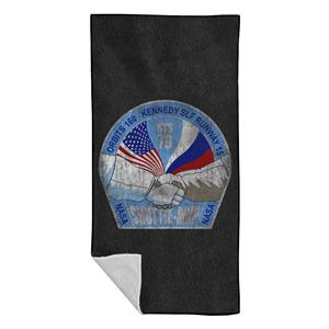 NASA STS 79 Atlantis Mission Badge Distressed Beach Towel