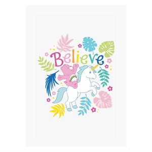 Care Bears Cheer Bear Unicorn Believe A4 Print