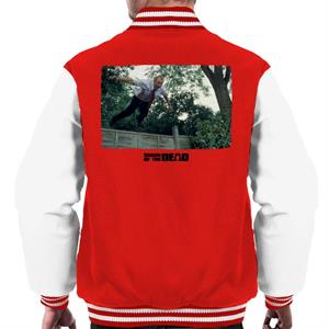 Shaun of the Dead Jumping Over Fence Men's Varsity Jacket