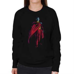 Dracula Cape Pose Dark Blood Illustration Women's Sweatshirt