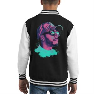 Motorsport Images Lewis Hamilton Spanish GP Neon Art Kid's Varsity Jacket