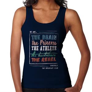 The Breakfast Club We Are The Brain The Princess The Athlete Women's Vest