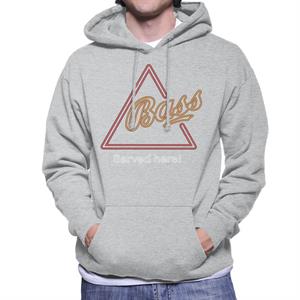 Bass Served Here Neon Sign Men's Hooded Sweatshirt