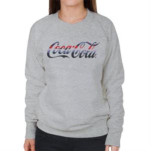 Coca Cola Horizon Stripe Logo Women's Sweatshirt