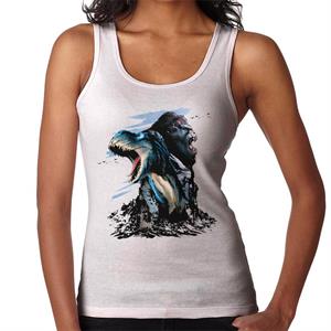 King Kong Vs T Rex Character Heads Women's Vest