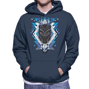 Marvel Black Panther Wakanda Vibranium Mask Pattern Men's Hooded Sweatshirt