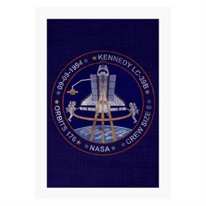 NASA STS 64 Discovery Mission Badge Distressed A4 Print