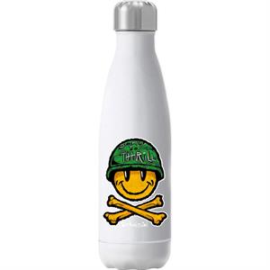 Fatboy Slim Born To Thrill Army Smiley And Crossbones Insulated Stainless Steel Water Bottle