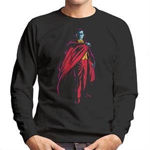 Dracula Cape Pose Dark Blood Illustration Men's Sweatshirt