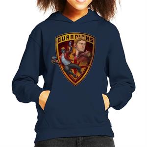 Marvel Guardians Of The Galaxy Star Lord Badge Kid's Hooded Sweatshirt