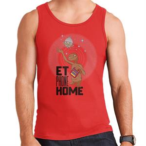 E.T. Phone Home Looking At Spacecraft Men's Vest