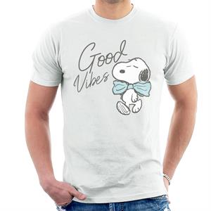 Peanuts Snoopy Good Vibes Bow Tie Men's T-Shirt