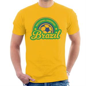 Brazil World Football Sunrise Logo Men's T-Shirt