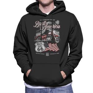 Route 66 Road That Built America Men's Hooded Sweatshirt