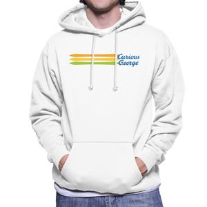 Curious George Blue Logo Men's Hooded Sweatshirt