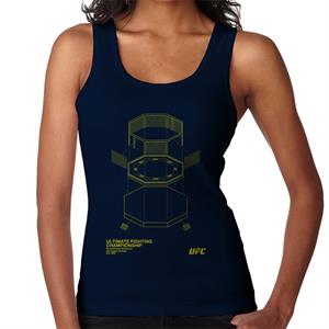 UFC Octagon Blueprint Yellow Print Women's Vest