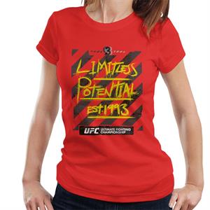 UFC Limitless Potential Tape Yellow Text Women's T-Shirt