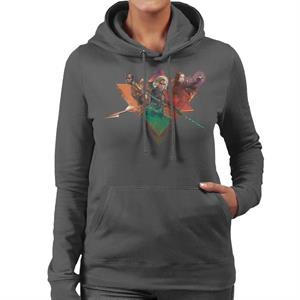 Marvel Avengers Infinity War Widow Okoye Witch Montage Women's Hooded Sweatshirt