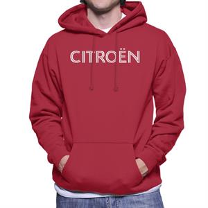 Citroen Retro Line White Logo Men's Hooded Sweatshirt