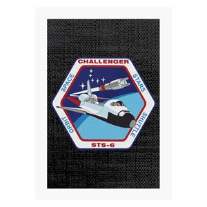 NASA STS 6 Space Shuttle Challenger Mission Patch A4 Print